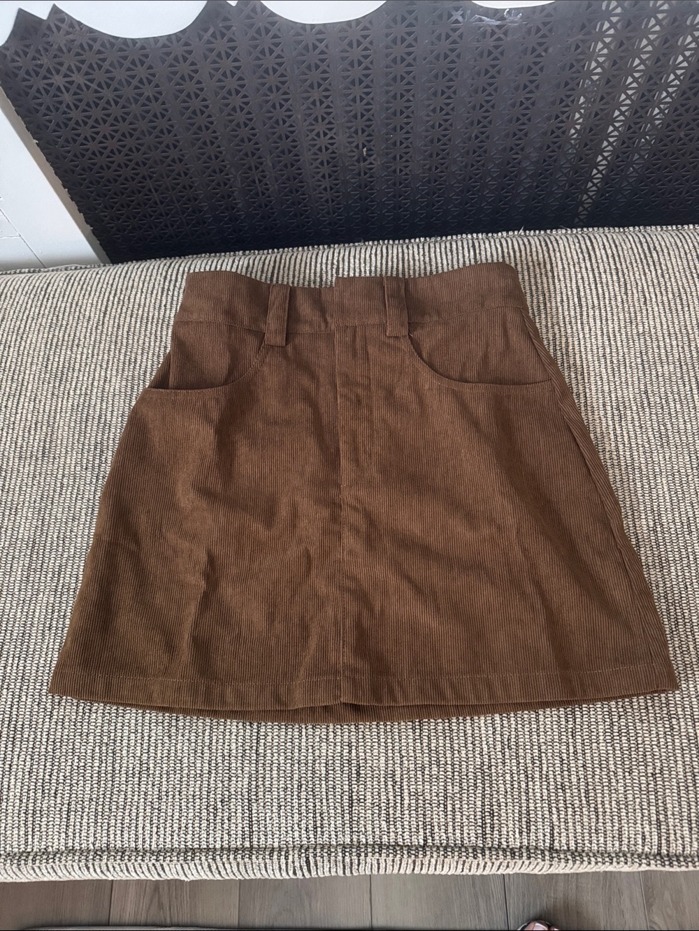 Women’s Brown Corduroy A-Line Skirt